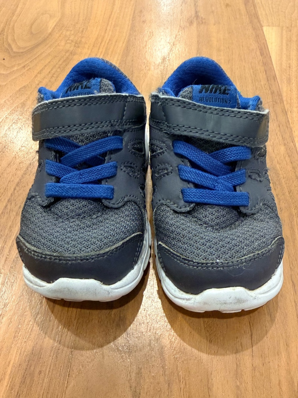Nike Kids Toddler Grey and Royal Blue Sneakers